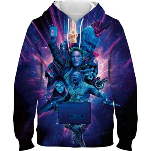 Man Sweatshirt Guardians of the Galaxy Marvel 3D Print Cool Women Hoodies Casual Spring Harajuku Boy Girl Kids Clothes Tops
