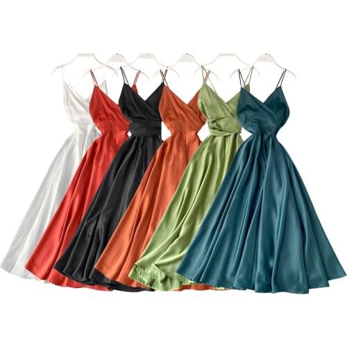 Vin beauty Solid Summer Dresses