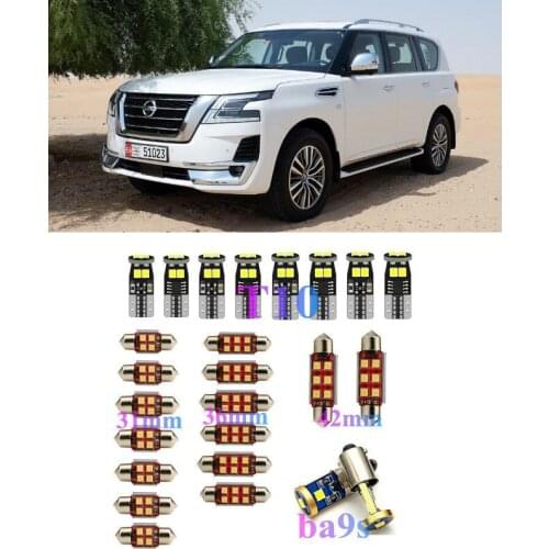 Interior LED Lights Replacement for Nissan Patrol Primera Primastar SUNNY TEANA TERRANO Almera Cube GT-R Accessories Kit WHITE