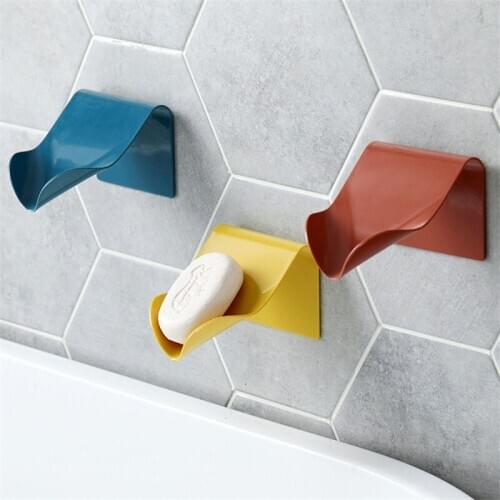 High Quality Seamless Wall-Mounted Soap Holder Drainage Storage Finishing Racks Strong Seamless Stickers Hole-Free Soap Boxes