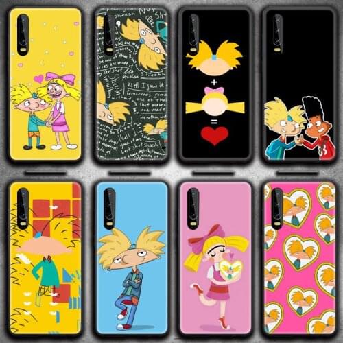 Funny cartoon Hey Arnold Helga love Phone Case for Huawei P20 P30 P40 lite E Pro Mate 30 20 Pro P Smart 2020 P10