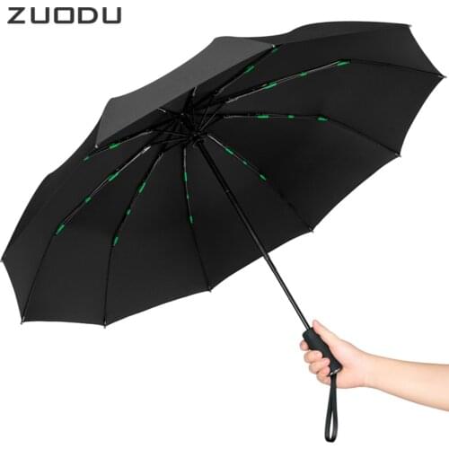 ZUODU Germany Automatic Umbrella Men Folding Windproof Car Quality Big Umbrella Rain Business Strong Car Travel Rain Gear Gift