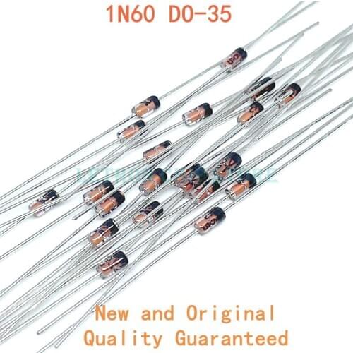 100PCS 1N60 DO-7 1N60P IN60P DO-35 Schottky Germanium Diode TV Radio FM Detection