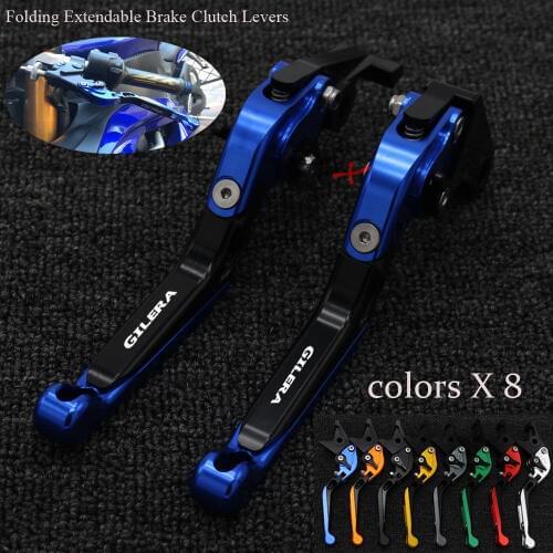 16 Colors CNC Adjustable Folding Extendable Motorcycle Brake Clutch Levers For Gilera GP 800 GP800 2007-2009