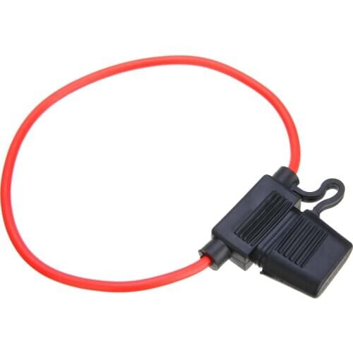 1X Car Blade Fuse Holder Waterproof 14AWG Wire In-line Automotive Blade Fuse Holder 20A Auto Replacement Parts