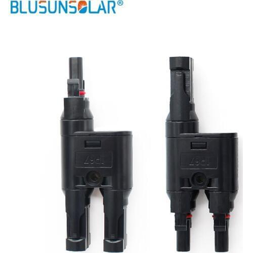 2 Pairs Solar Panel T/ Y Branch Connectors Splitter Coupler MMF and FFM Wire Branch