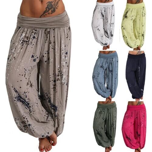 2020 Casual Men Women pants Thai Trousers Hippy Baggy Boho Loose Aladdin Boho Festival Hippy Smock High Waist Pant
