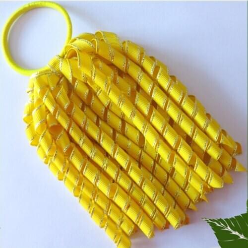 50 pcs Hand Customize make siliver ribbon corker free shipping curel with elastics verity of colorful