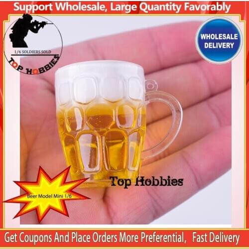 1PCS Solid 1/6 Dollhouse Scenes Accessories Miniature Drink of Beer Cup/Mug/Glasses Draught BeerModel For 12 Inch Doll Figures