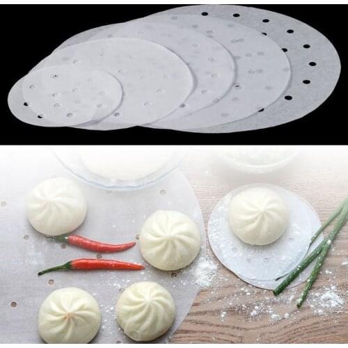 Bamboo Steamer Pad Paper Air Fryer Steamer Non-stick Steamer Paper Home Restaurant Kitchen Accessories