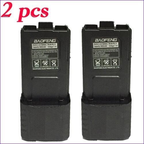 2pcs Full Capacity Big 7.4v uv-5r 3800 mah Baofeng Accessories For Radio Walkie Talkie 3800mah uv5r uv-5re UV 5R baofeng battery