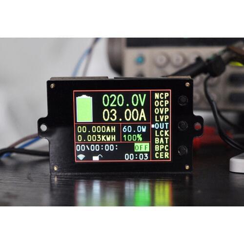 DC 120V 500A Battery Monitor Wireless Digital Voltmeter Ammeter temperature Power Coulomb AH SOC Remaining Capacity Detector