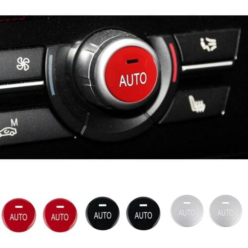 Car Central Control Knob Cover Air Conditioning Panel AUTO Switch Button For BMW 5 6 7 X5 X6 GT5 Series F10 F01 F15 F16 2009-19