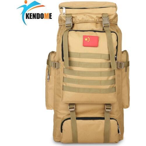 Hot 70L Outdoor Waterproof Military Tactical Backpack Camping Bags Mountaineering Bag Mens Hiking Rucksack Travel Backpack
