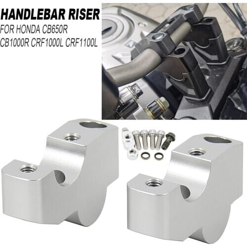 FOR HONDA CB650R CB1000R CRF1000L CRF1100L Motorcycle Handlebar Riser Bar Mount Handle Clamp CRF 1100L CB 650R Silver