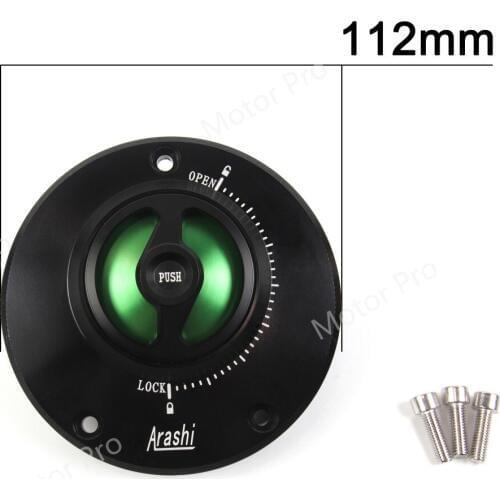 For Kawasaki Gas Fuel Tank Cap Cover Case 112mm Motorcycle Accessories CNC Aluminium 3 Mounting Spots Z1000 Ninja ZX6R