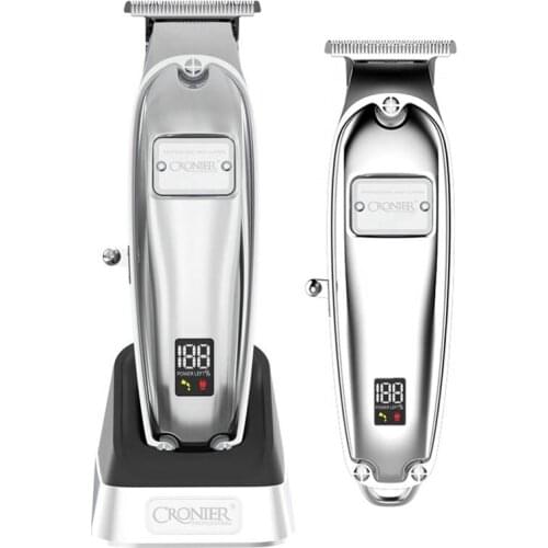 Professional LED hair clipper barber shop powerful motor display metal housing hair trimmer for men electric hair cutting tool