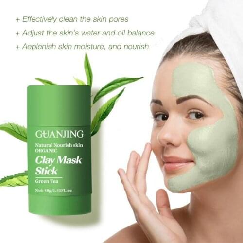 GUANJING facial mask lady facial mask stick green tea cleansing Green Tea Cleansing Mask Purifyi facial mask mud stick