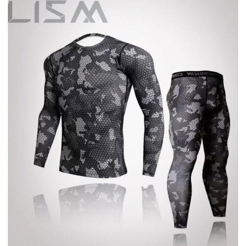 Mens Winter Warm Clothing Trousers Underwear Sportswear Mens Suit Compression Exercise Brand Thermal Underwear Jogging 4XL