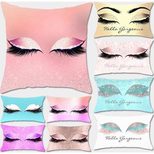 Eyelash Out Soft Velvet Cushion Cover Decorative Pillows Cover For Sofa Seat Soft Throw Pillow Case 45x45cm Home Decor