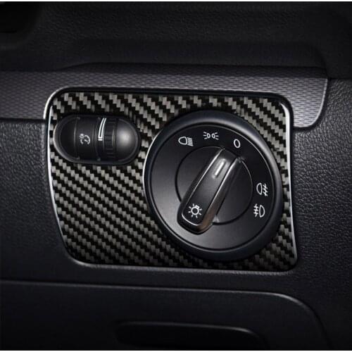 Car Interior Carbon Fiber Sticker Protect Fit for VW Golf 6 08-12 Black