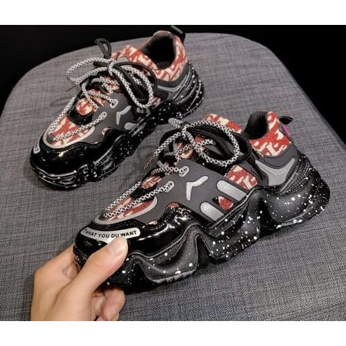 Spring 2021 New Ladies Fashion Casual Shoes Lightweight Non-Slip Shoes Outdoor Shock Absorption All-Match Sneakers Large Size 41