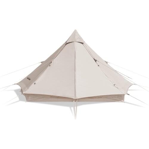 Lang 6.4 Cotton Big Space Breathable Camping hiking Pyramid Tent 3-4-Person Outdoor Party Travel Tent NH20ZP004 Naturehik