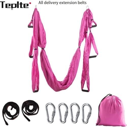 Aerial Yoga Hammock Anti-Gravity Yoga Hammock Full Set 6 Handles Hammock Swing Gym Hanging Belt Swing Strap Pilates