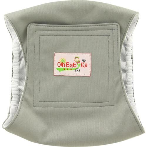 Ohbabyka Durable Washable Male Dog Diaper Wraps Pet Boy Dog Cloth Nappies Reusable Pet Doggy Underwear Pants for Male Dog Leash