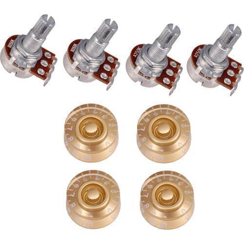 Guitar Speed Control Knobs Potentiometer 250K Combo 18mm Long Split Shaft