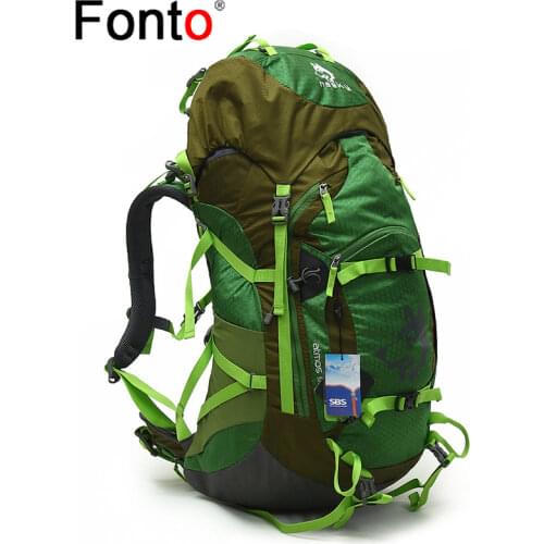 Outdoor Climbing Camping Backpack men women General Walking Shoulder Bag 55L Waterproof Travel Hiking Bag Sports Backpack