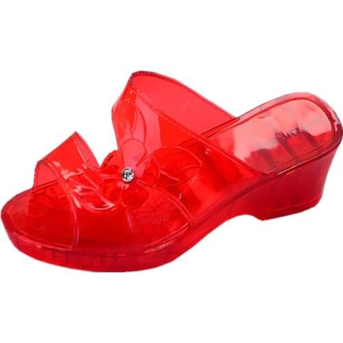 Summer Women Slippers PVC Jelly Shoes Transparent Solid Slip on Light 2021 Beach Outdoor Slides Fashion Sandals Ladies Female