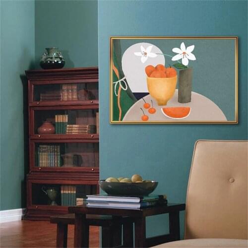 Nordic Plant Cat Fruit Restaurant Electric Meter Box Posters and Prints Canvas Painting Wall Pictures for living room Home Decor