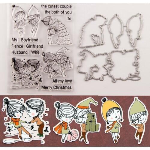 Silicone Clear Stamps CUTTING DIES For Scrapbooking STENSICLS CHRISTMAS BOYDIY PAPER Album Cards MAKING Transparent RUBBER Stamp
