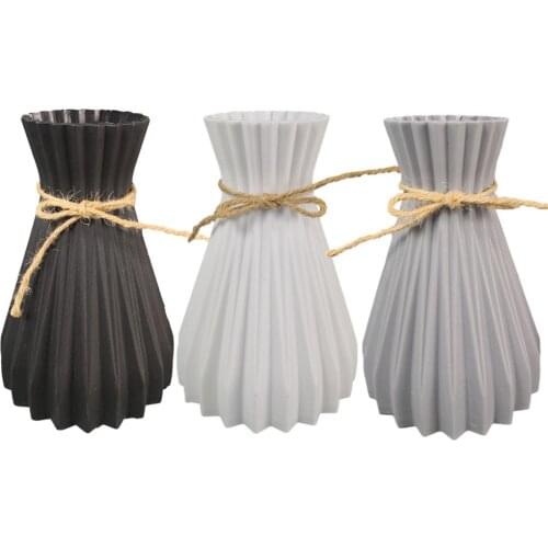 Modern Plastic Vases European Anti-ceramic Flower Vase Wedding Decorations Rattan-like Unbreakable Simplicity Basket Arrangement