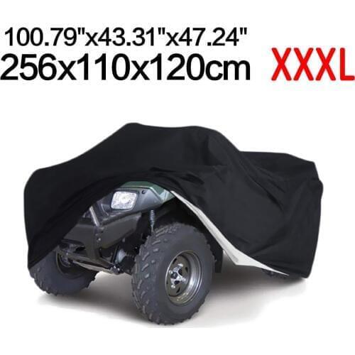 XXXL ATV Quad Black Cover Waterproof Dustproof Anti-UV Rain Cover Fit for Polaris Magnum Outlaw Sportsman Xplorer Trail Boss