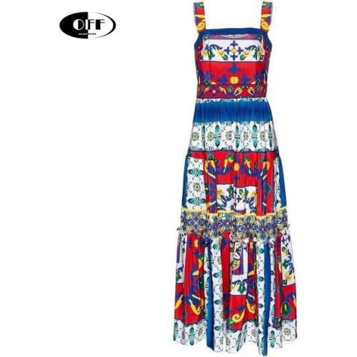 Designer runway summer strap midi dresses for women goblincore vintage elegant fashion party evening dress vestidos mujer ladies