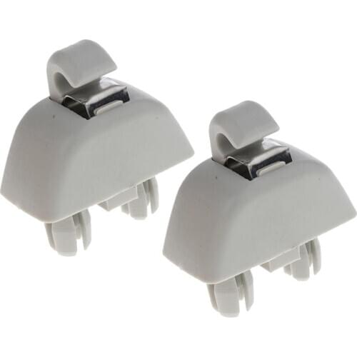 2pcs Inner Sun Visor Hook Clips for Audi A6 C6 05-13 for VW Passat Polo for SKODA Stable Characteristics Sun Visor Clip Hanger