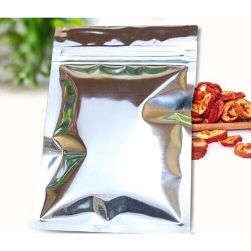 100Pcs/lot Resealable Aluminum Foil Valve Ziplock Package Bag For Dried Food Nuts Bean Packaging Storage Zipper Bag