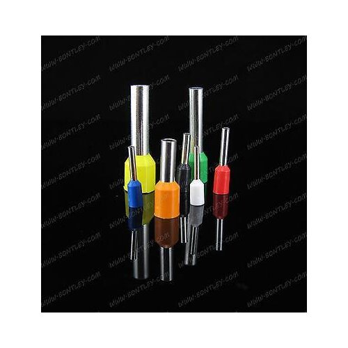 1000pcs 14 AWG 2.5mm Insulated Cord End Terminal Wire Ferrules E2512