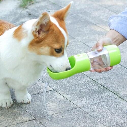 2In1 Portable Pet Dog Water Bottle Travel Dog Water Bowl Cat Food Drink Water Cut Outdoor Dog Water Dispenser Dispenser Feeder