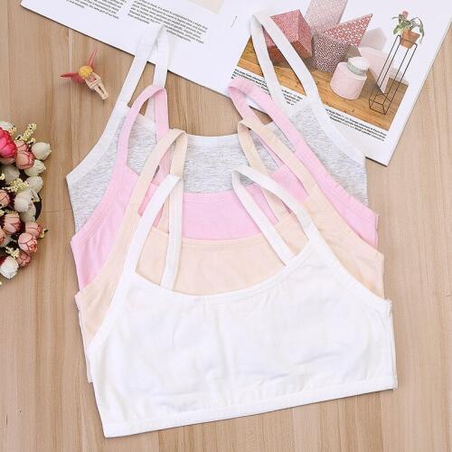 2018 High Quality Girl Bra Cotton Underwear Training Bras Children Summer Bra Underwear Kids Bra Teenage Underwear