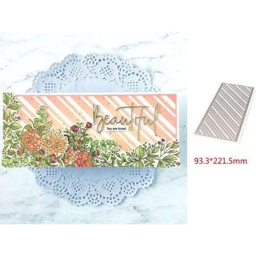 2020 Hot New Slim Rectangle Frame Background Metal Cutting Dies For Scrapbooking Craft Die Cut Card Making Embossing Stencil