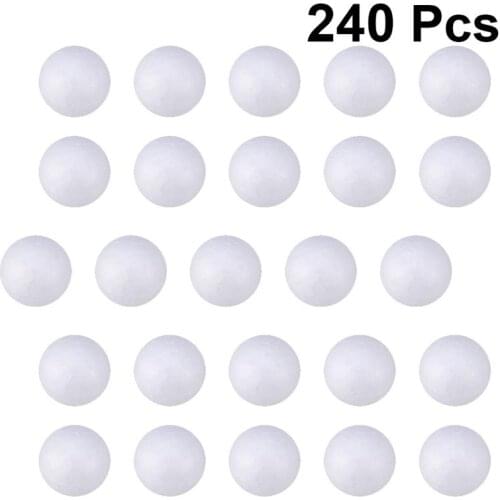 240pcs 2.5cm Wedding Decoration Modeling Craft Solid Polystyrene Foam Balls Round Spheres DIY Stuff Christmas Decoration