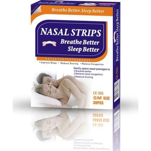 300pcs=10boxes/lot (55x16mm) Prefessional Manufacturer Anti Snoring Nasal Strip Better Breath Nose Strips to Make Breath Right