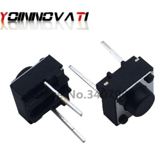 50pcs/Lot Black Square 6*6*5MM Square DIP two Feet Light Touch Switch