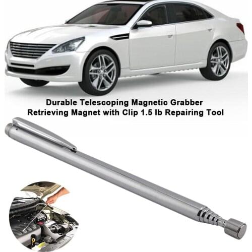 Car Chassis Durable Telescoping Magnetic Grabber Retrieving Magnet With Clip 1.5 Ib Repairing Tool -suction Stick