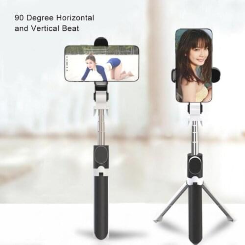 Bluetooth-compatible Selfie Stick Tripod Portable 360 Degree Mobile Clip Design Wireless Bluetooth Control Camera Shutter