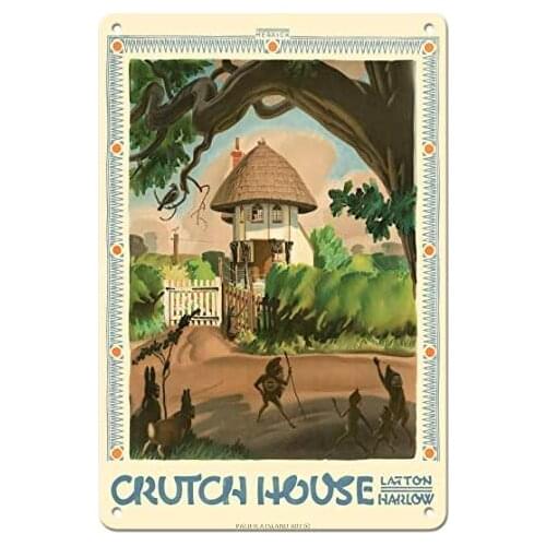 Crutch House, Latton Harlow - London Underground - Railroad Travel Poster by Frederick C. Herrick c.1930s - Metal Tin Sign