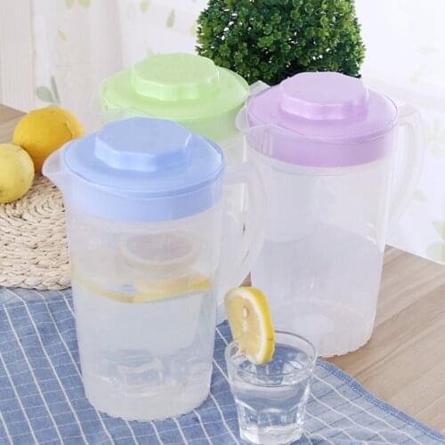 2L Large Capacity Beverage Storage Container Heat Resistant Cold Water Jug Plastic Juice Pitcher Household Teapot Kettle
